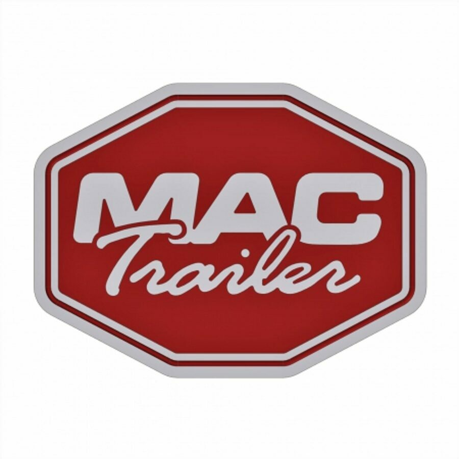 MAC LOGO, MACHINED 13" RED, BOLT ON FOR FLATBED TRAILERS