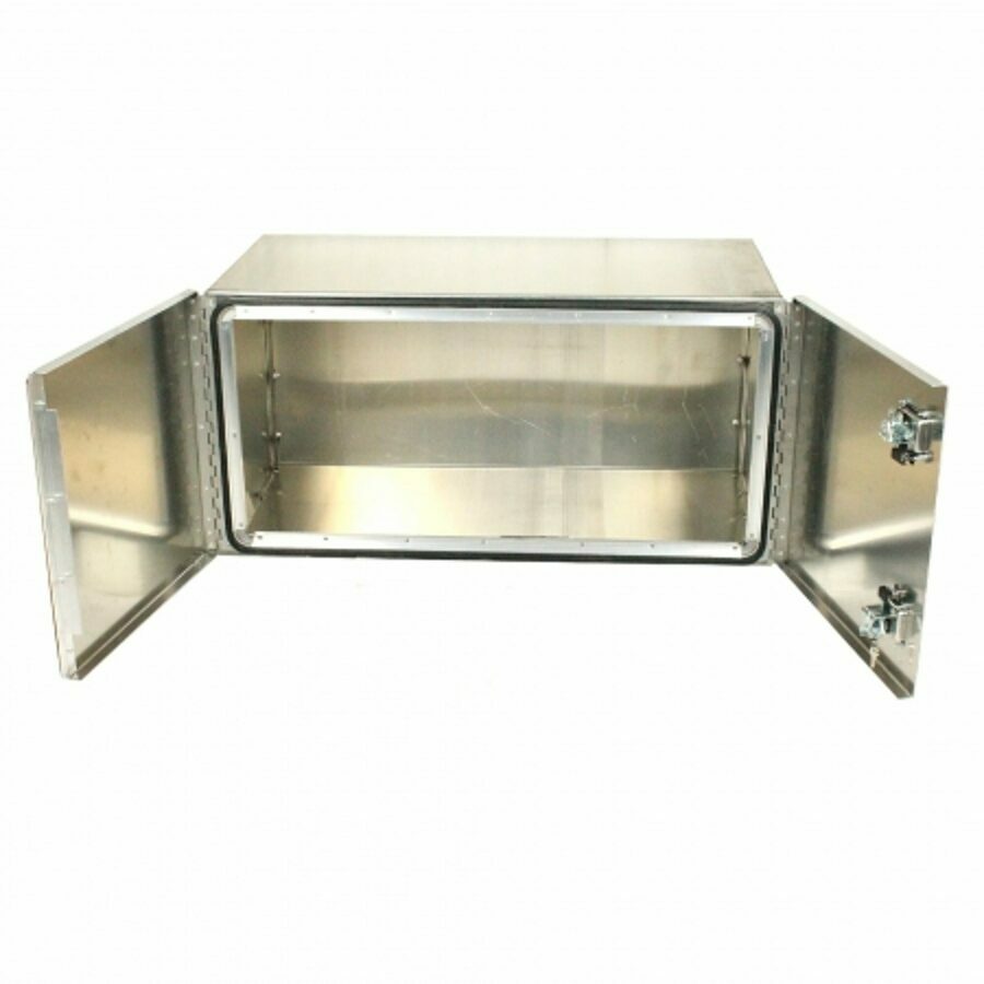 AERO TOOLBOX, 24" X 24" X 48", ALUMINUM MILL/POLISHED DOUBLE DOOR