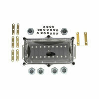 JUNCTION BOX, 12 PORT, 16 TERMINAL KIT SUPER 50 GREY/ CLEAR PLASTIC