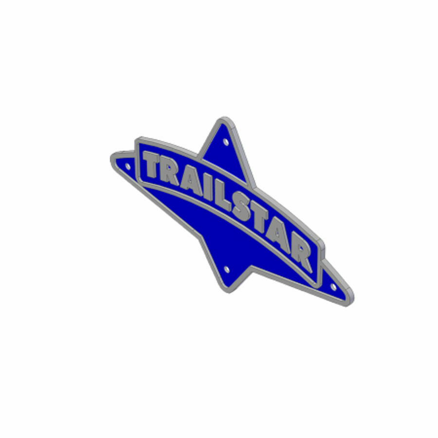 LOGO ASSEMBLY, TRAILSTAR BLUE