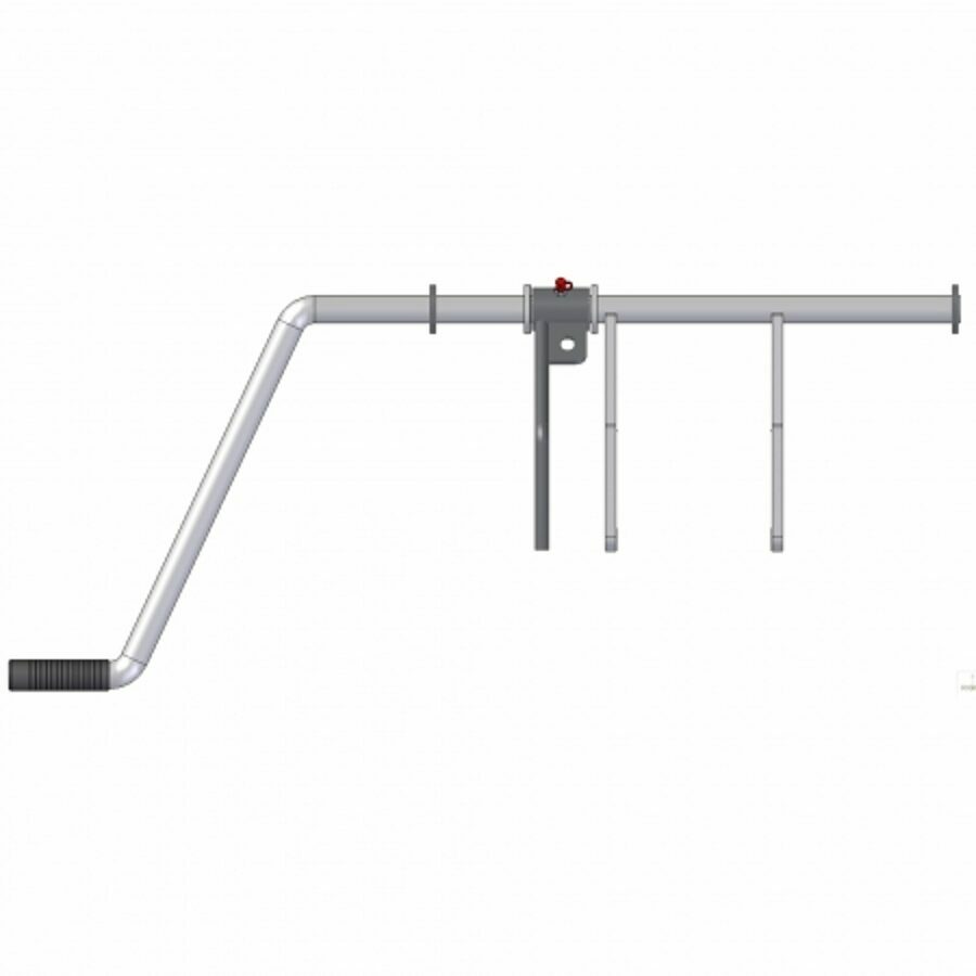 HANDLE ASSEMBLY, COAL DOOR 20", W/FLOW CONTROL