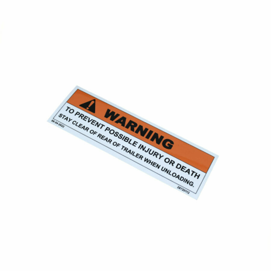 DECAL "STAY CLEAR OF REAR"