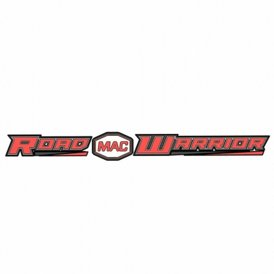 DECAL "ROAD WARRIOR" WITH MAC LOGO 29" X 8.375"
