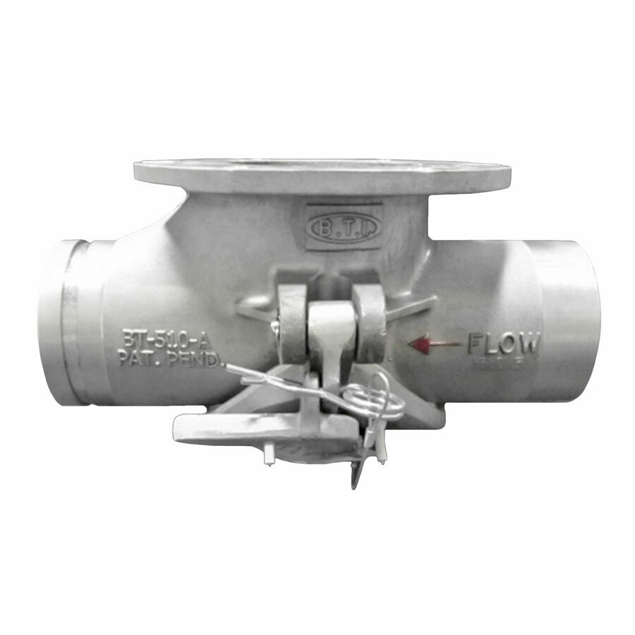 HOPPER TEE ALUMINUM 5X4 SIPHON FLOW BOTTOM DROP PLAIN X GROOVE