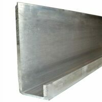 J-CHANNEL, 10" X 42-1/4" FAB ALUMINUM W/ BEVELED CORNERS