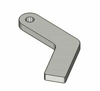 HINGE, OVERSLUNG 60 DEGREE DRILLED