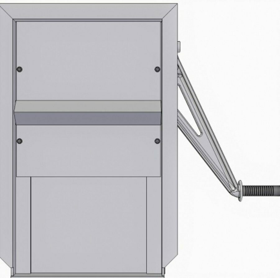 COAL DOOR ASSEMBLY ALUMINUM 16", SMOOTH SIDE WITH CAST HANDLE & FLOW CONTROL