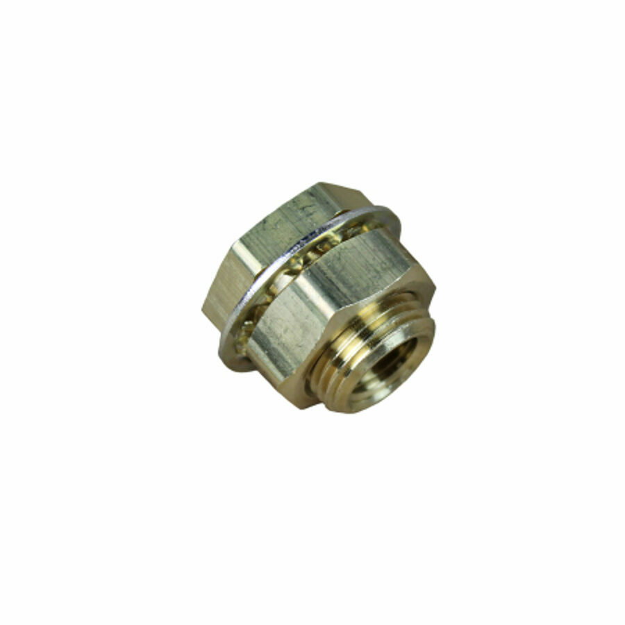 BULKHEAD SHORT 1/4 BRASS, 3/4" HOLE SIZE