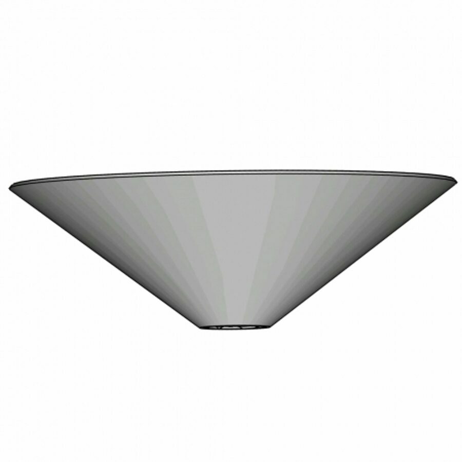 HOPPER CONE WELD ON 37° ALUMINUM, 30" TOP 4-1/4" BOTTOM BUFFED