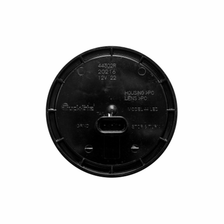 RED LED LAMP, MODEL 44, ROUND, 6 DIODE STOP/TURN/TAIL, 12V