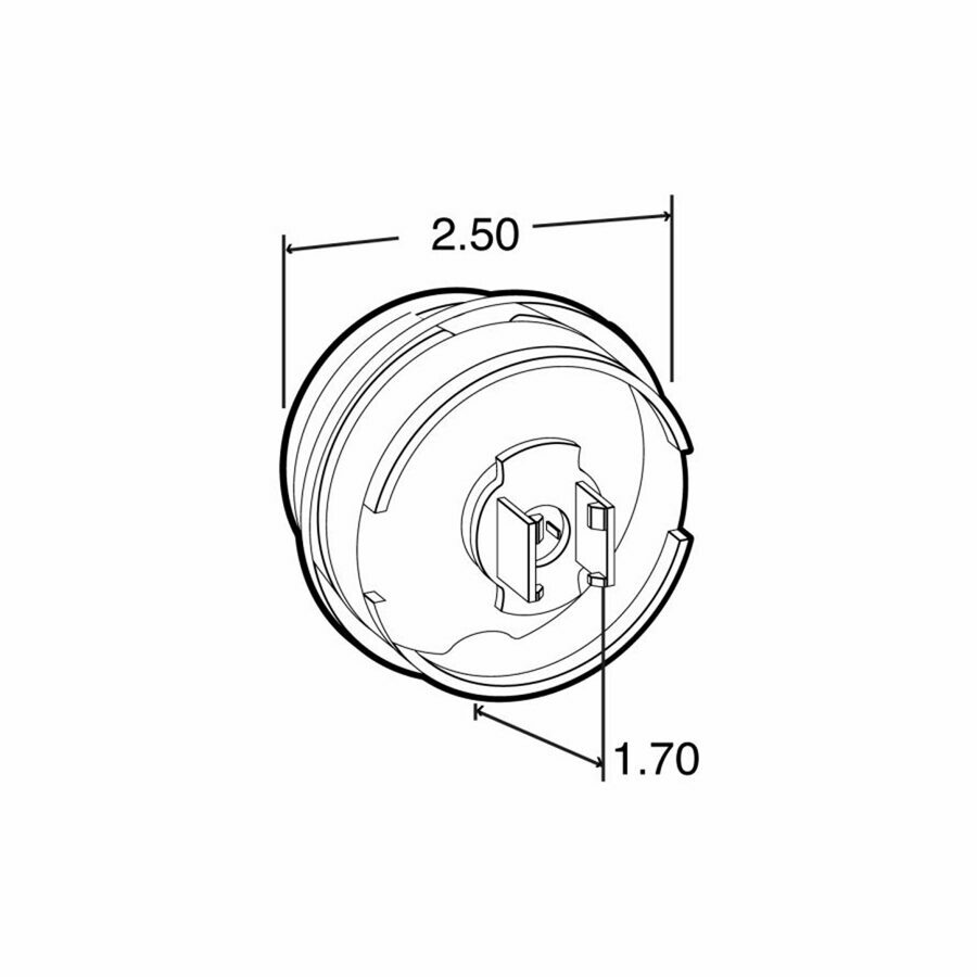 LAMP, 2-1/2" LED, MODEL 10 AMBER, FIT 'N FORGET 12V SERIES 10