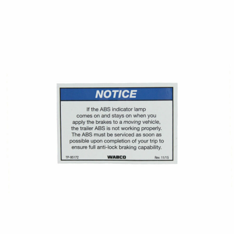 ABS WARNING LIGHT LABEL