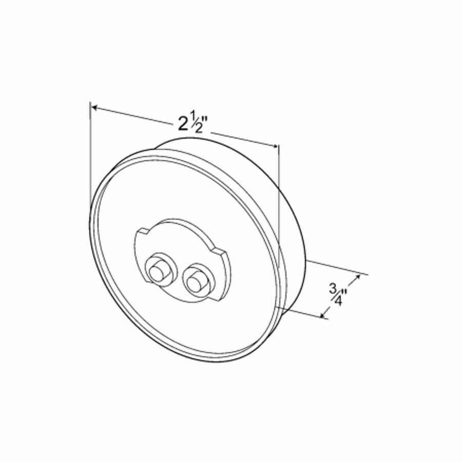 LAMP, LED 2-1/2" RED, 3-DIODE CLEARANCE MARKER