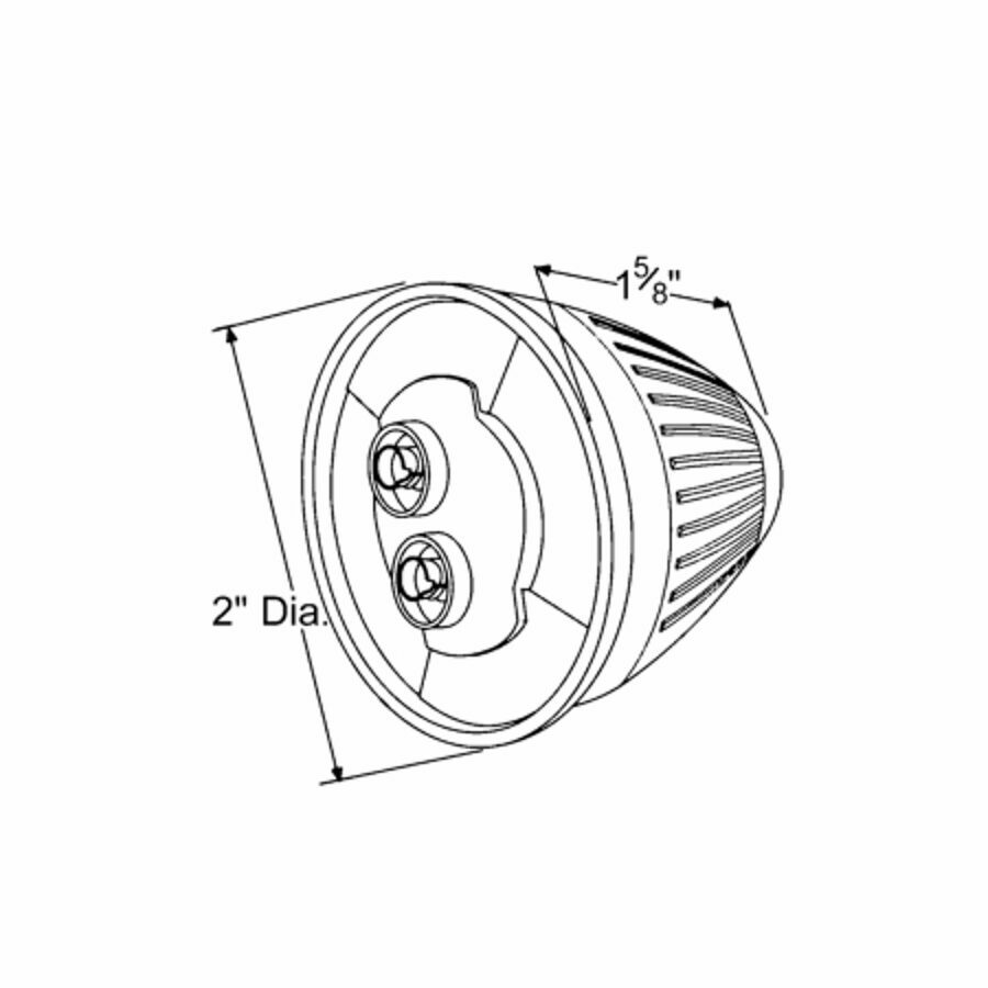 GROTE 2" BEEHIVE LED RED CLEARANCE MARKER