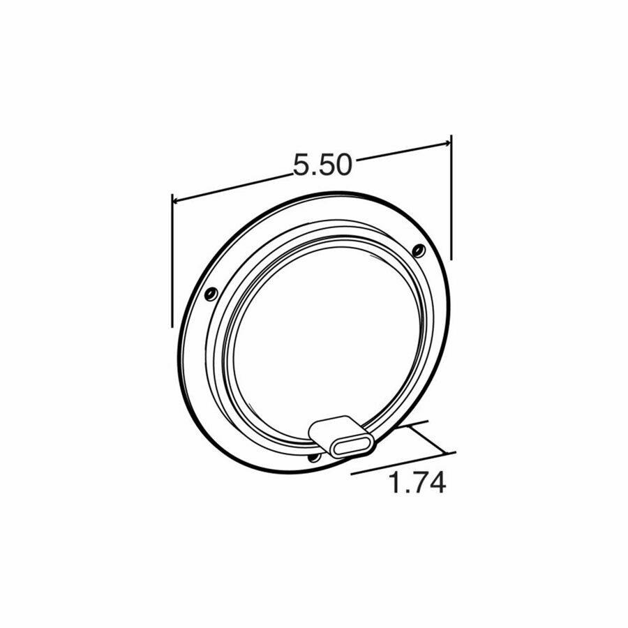 LAMP LED 4", 44 DIODE M-44 RED, FLANGE MOUNT, STT