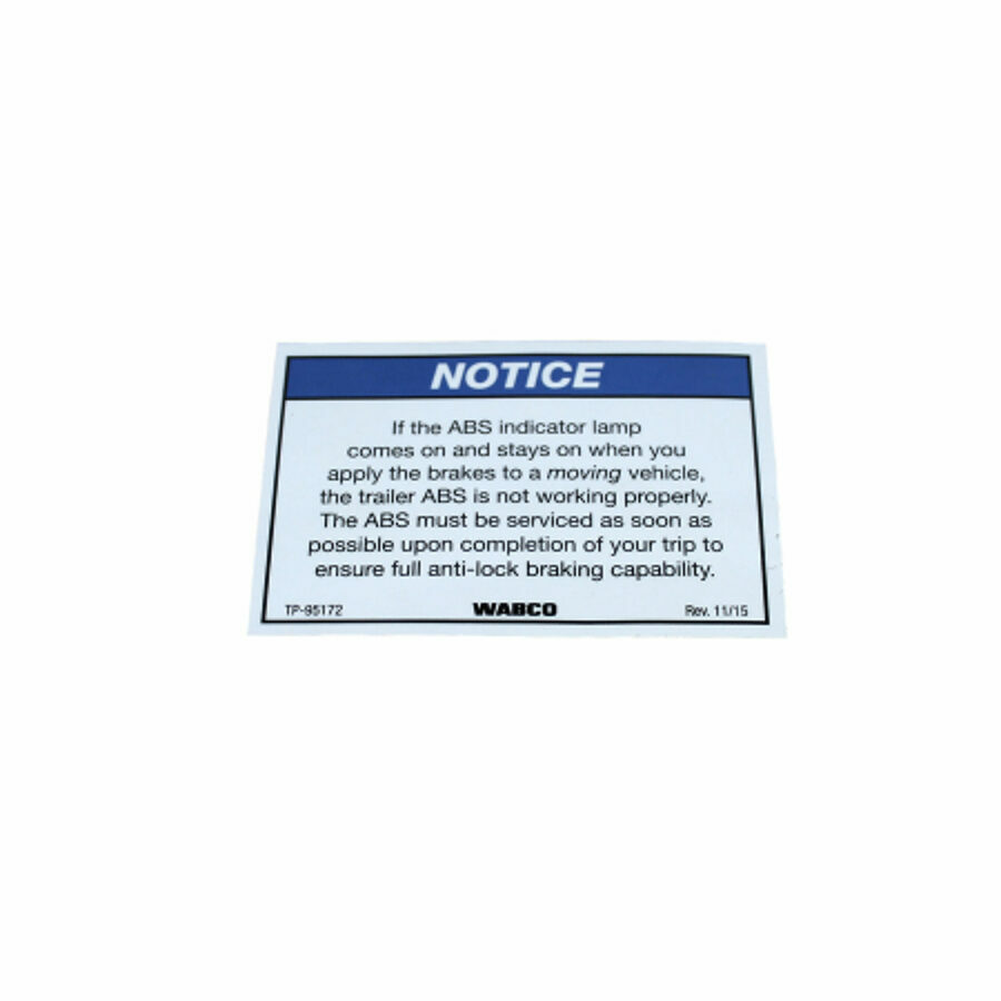 ABS WARNING LIGHT LABEL