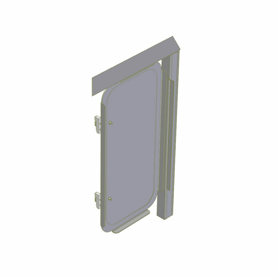 BULKHEAD DOOR ASSEMBLY, DRIVER SIDE, 45° CORNER BH STYLE S&P STRAIGHT BODY