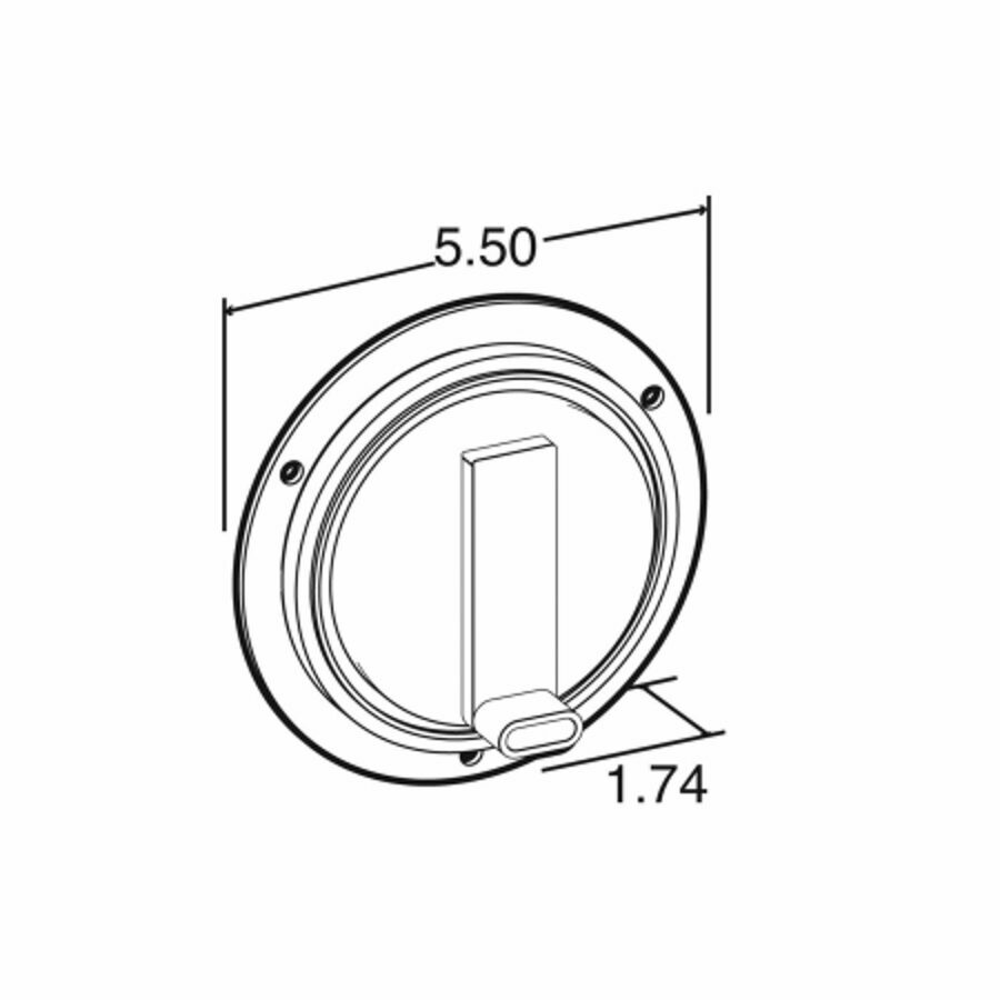 RED LED LAMP, MODEL 44, 6 DIODE, STOP/TURN/TAIL, GRAY FLANGE MOUNT