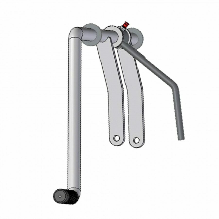 HANDLE ASSEMBLY, COAL DOOR 12",  W/FLOW CONTROL