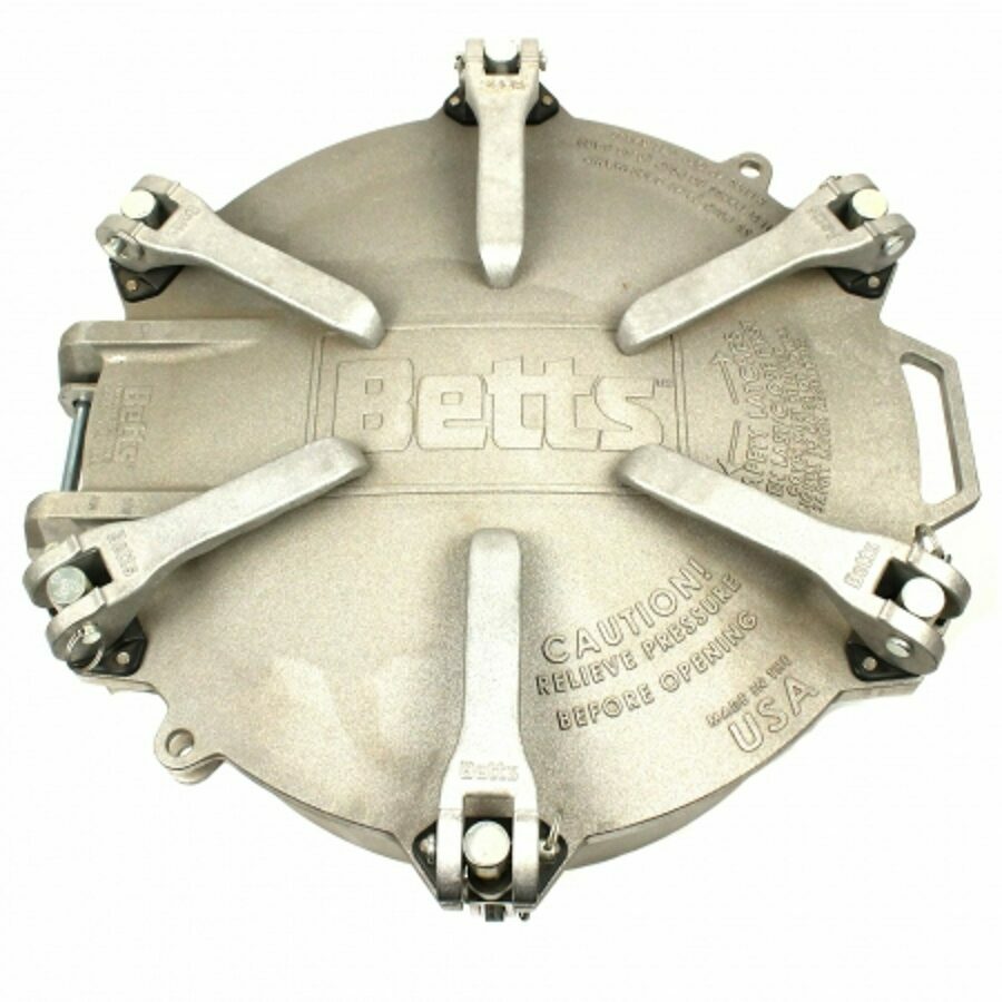 MANLID 20" ALUMINUM 6" ALUMINUM COLLAR WHITE GASKET, BETTS LOGO