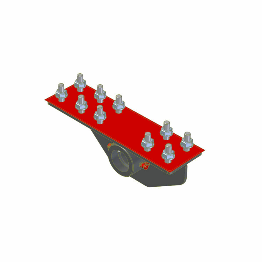 DUMP SHOE KIT, STRAIGHT TRUCK, Ø2"PIN, FITTINGS & HARDWARE, BUTT BUSHING