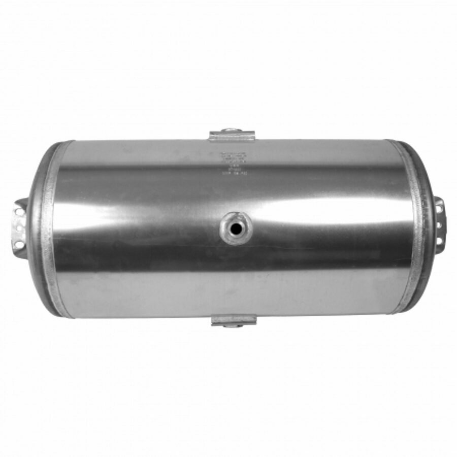 AIR TANK, 12" X 29-1/2" MOUNT, ALUMINUM 5 PORT 3/4" 3/8" 1/4" W/ BRACKETS 2850IN^3