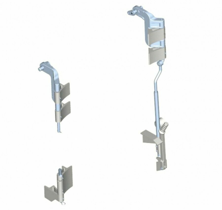 HINGE ASSEMBLY, GROUND CONTROL, SHEET & POST, OVERSLUNG SIDE SWING, DRIVER SIDE SWING