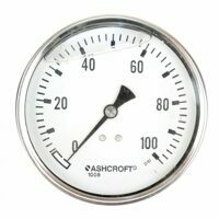 GAUGE 4" LIQUID FILLED BACK MOUNT, 0-100 PSI 