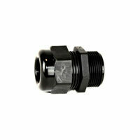 COMPRESSION FITTING, 3/4" FOR 3/4" CABLE, BLACK PLASTIC, MAX DIAMETER .709" MIN. DIAMETER .49"