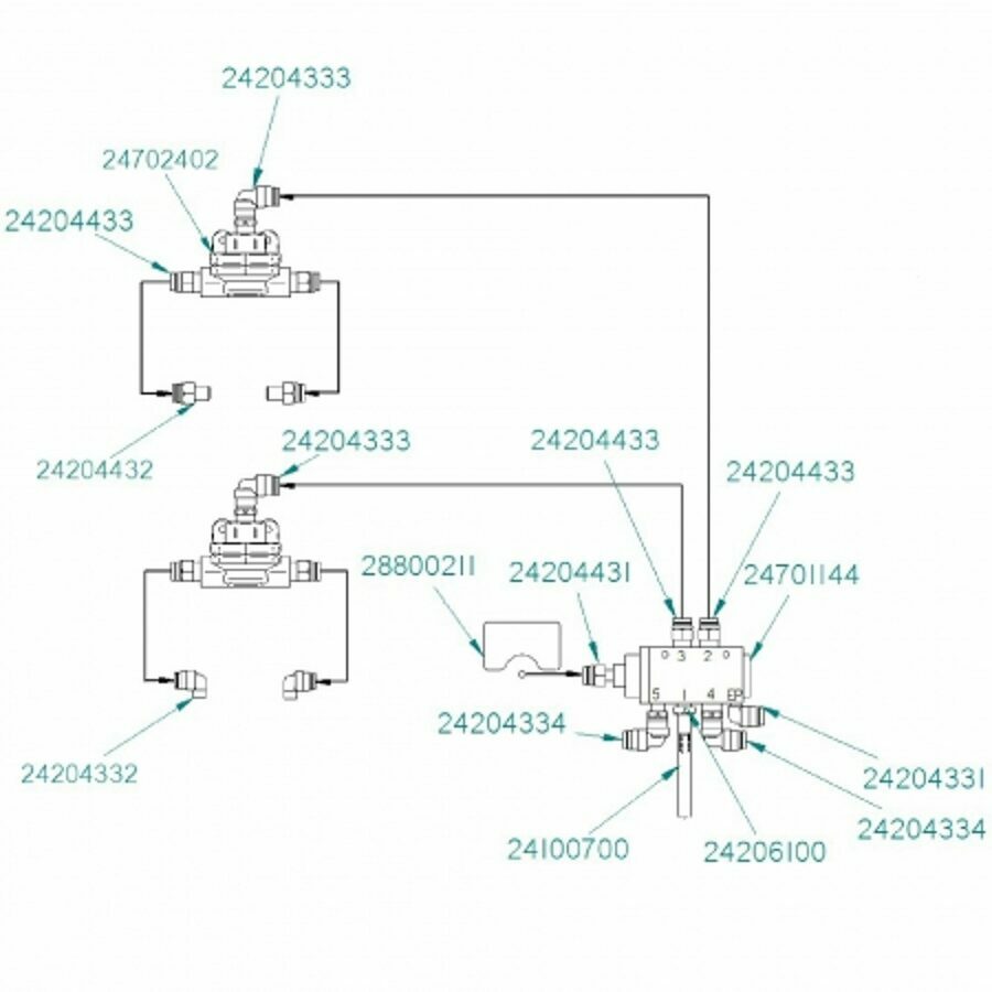 LIFT AXLE CONTROL KIT BALL VALVE ONLY, COMMON INTRAAX