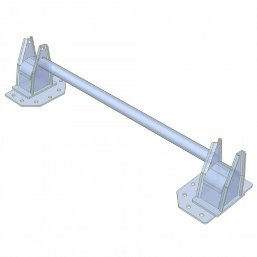GALVANIZED REAR HANGER ASSEMBLY, BOLT ON HI-TENSILE COMPLETE SPRING RETAINER ASSEMBLY, 102" WIDE