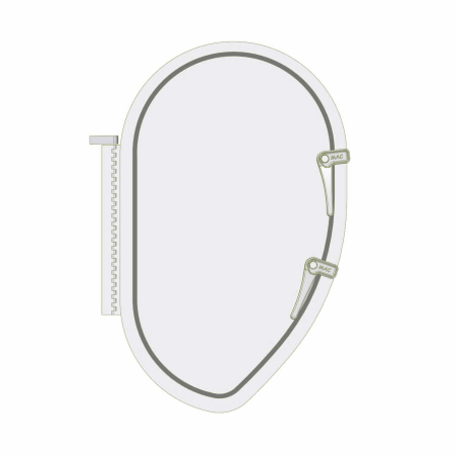 MAN DOOR ASSEMBLY, RADIUS BULKHEAD ALUMINUM HALF ROUND