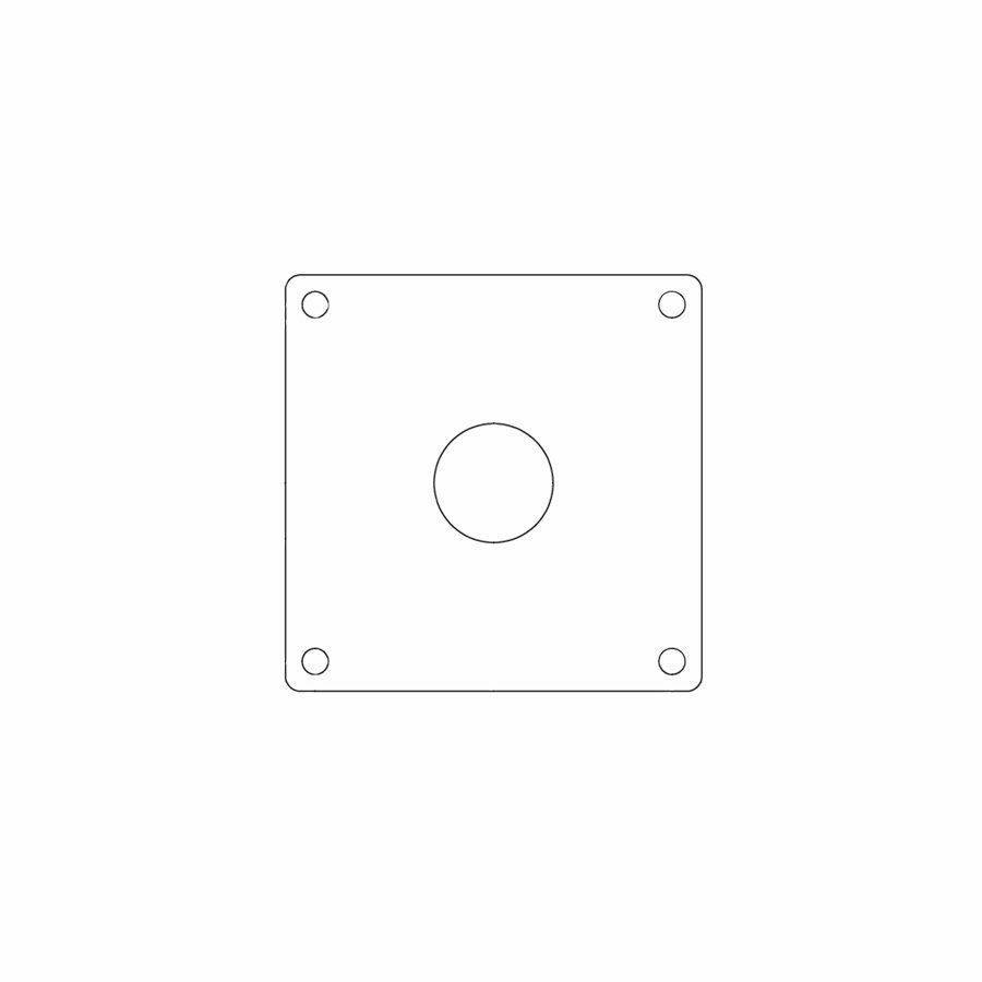 MOUNTING PLATE TRAP LIGHT BOX .313 X 7.00 X 7.00 BTS