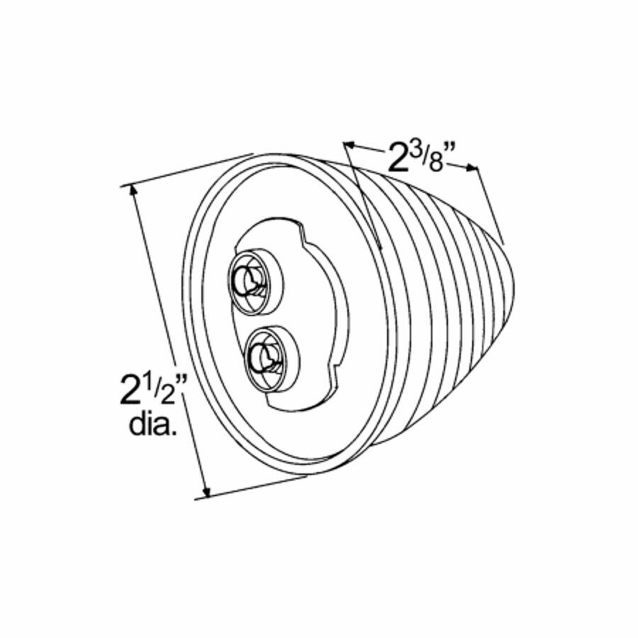 BEEHIVE 2-1/2" RED 9-DIODE CLEARANCE MARKER LIGHT