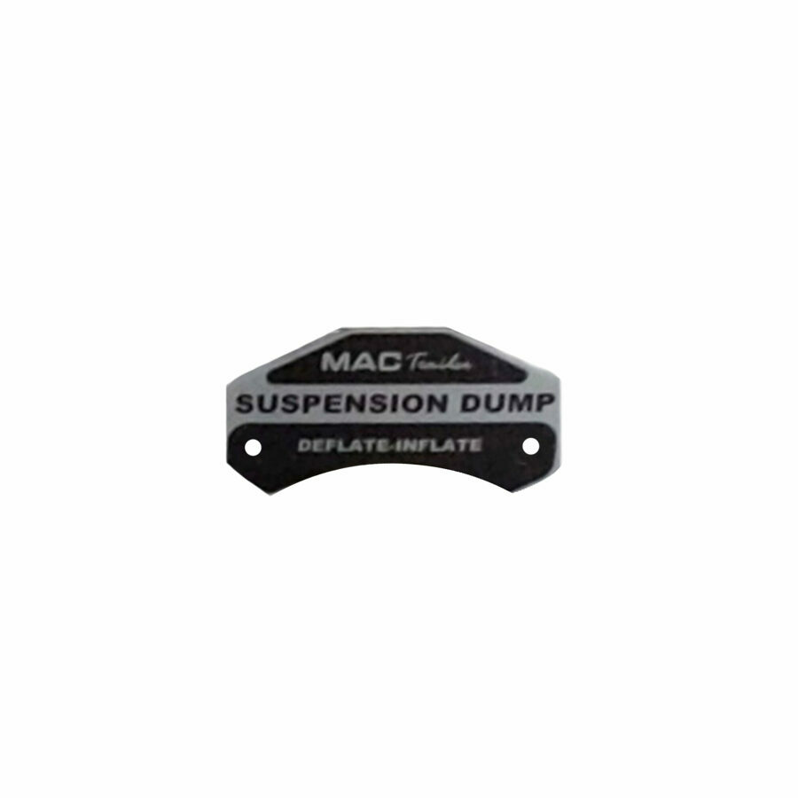 DECAL BALL VALVE SUSPENSION DUMP "INFLATE/DEFLATE" RIVET