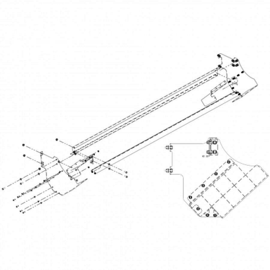 DUNNAGE HOLDER, DROP DECK STANDARD 98" FRAME MOUNT
