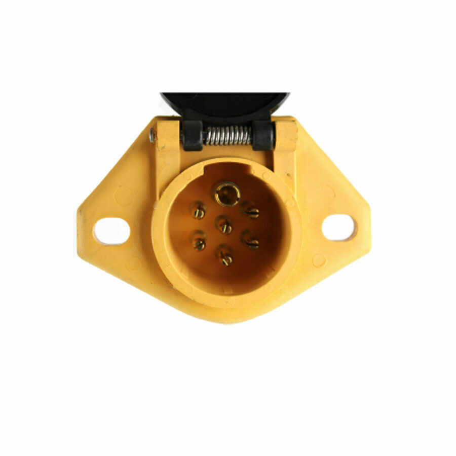 RECEPTACLE, 7-WAY ISO 3731 YELLOW