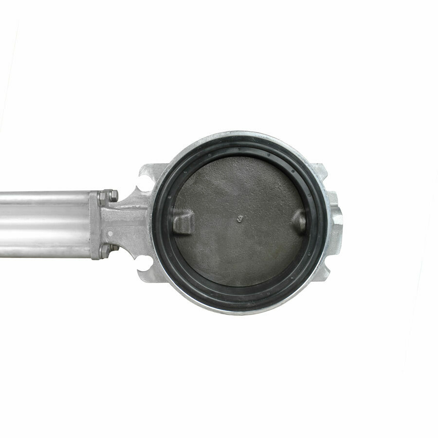 BUTTERFLY VALVE 6", DUCTILE DISC, BLACK SEAL, 14" EXT HD HANDLE