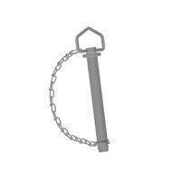 CLEVIS PIN, LOOP GRIP WITH LOCKING RING AND CHAIN, 1541 CARBON STEEL 7/8" D, 7"