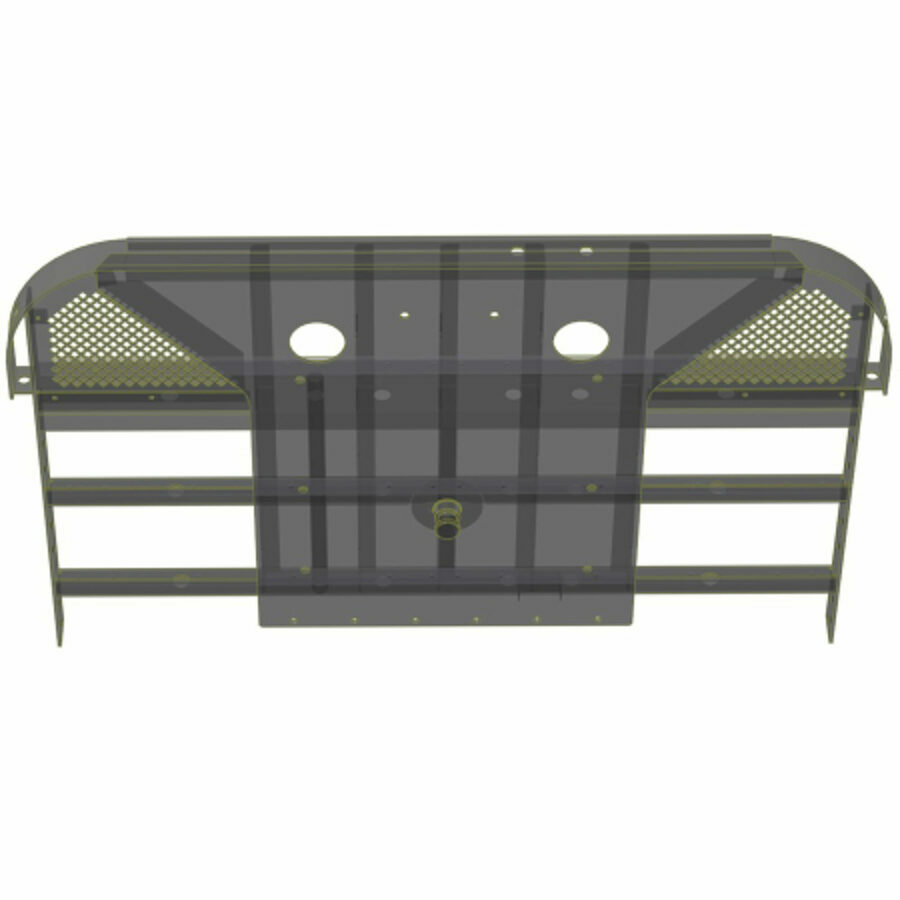 COUPLER ASSEMBLY,  96" WIDE 3/8" LOW PROFILE W/ 36" KINGPIN, BLACK FOR MOVING FLOOR/TIPPER