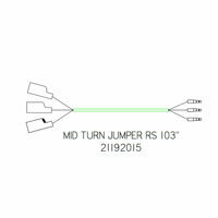 CURB SIDE MIDTURN JUMPER 103" GREEN, 3-MALE / 3 DOUBLE FEMALE