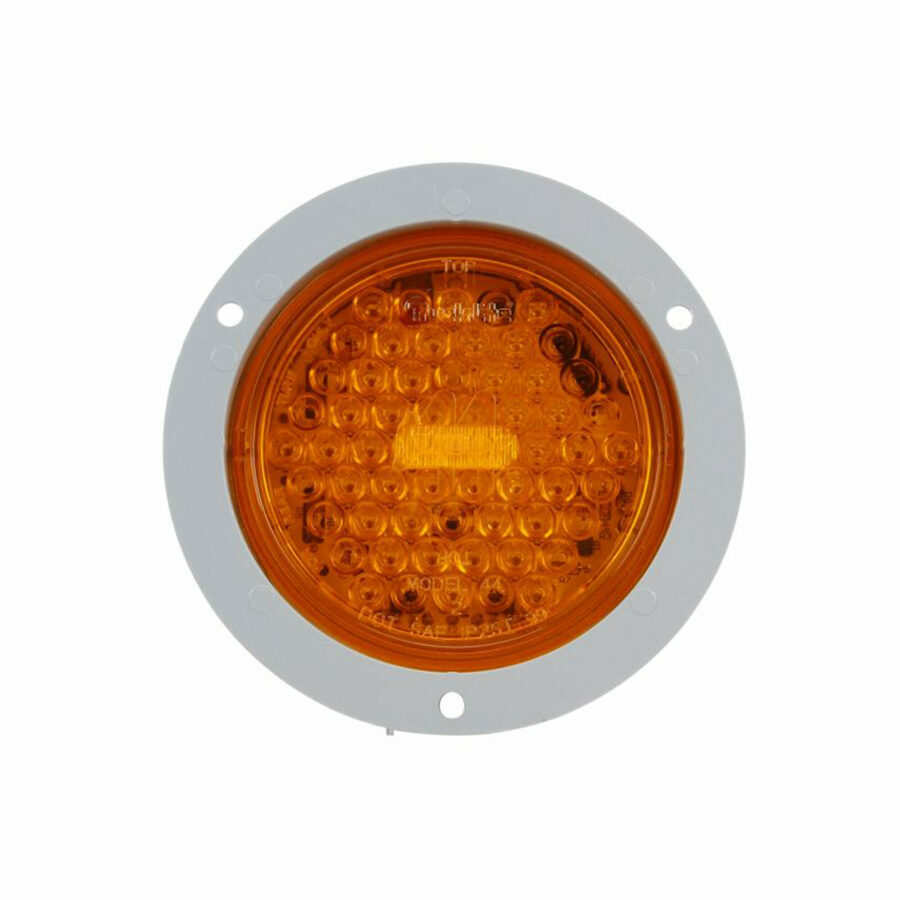 STROBE LIGHT, 4" AMBER SUPER 44 LED FLANGE MOUNT