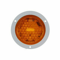 STROBE LIGHT, 4" AMBER SUPER 44 LED FLANGE MOUNT