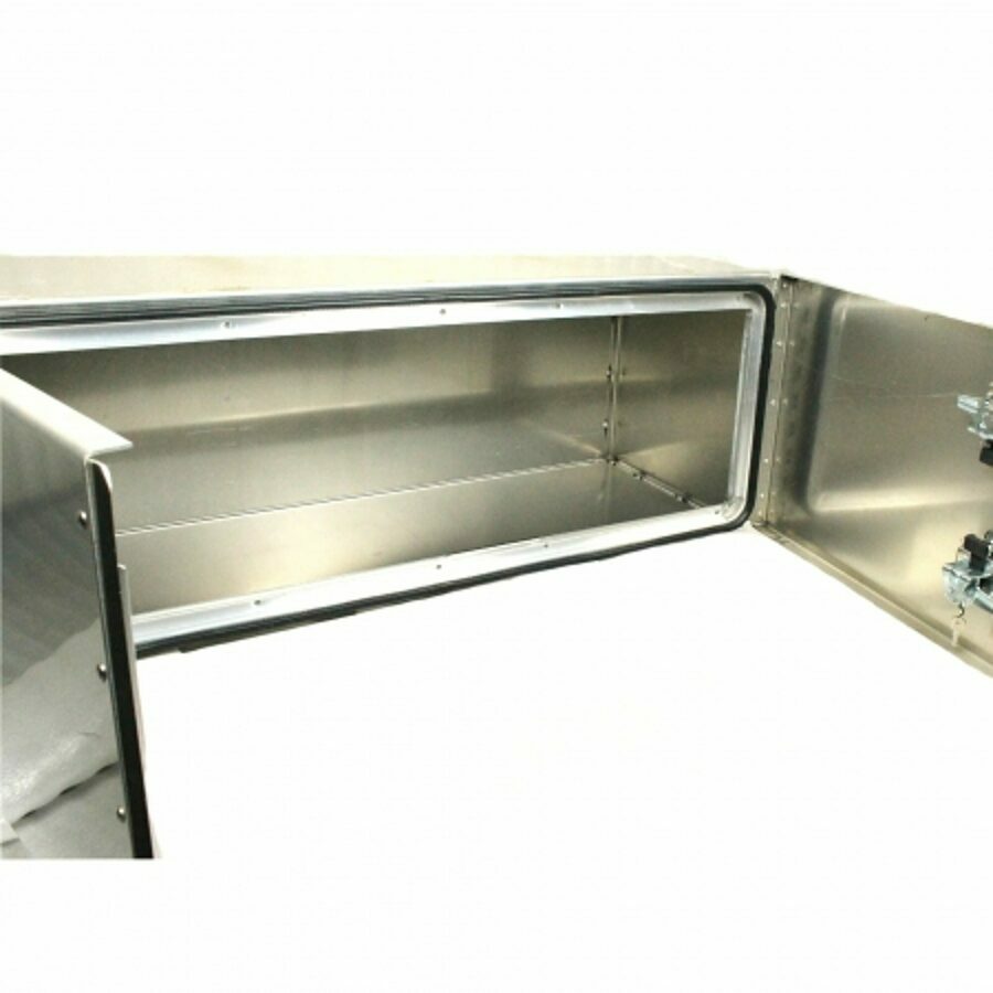 AERO TOOLBOX, 18" X 18" X 48", ALUMINUM MILL/POLISHED DOUBLE DOOR