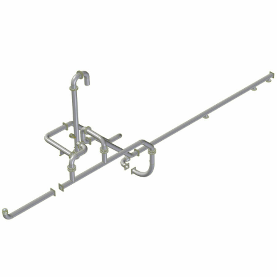 1050 LITE AIR PIPE ASSEMBLY KIT, W/ TOP AIR 3"