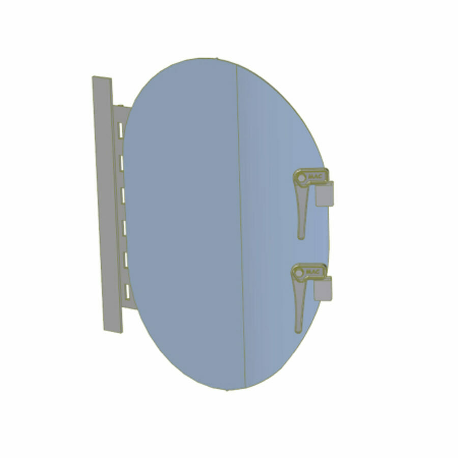 MANDOOR ASSEMBLY, RADIUS BULKHEAD FOR STEEL BODY DUMP