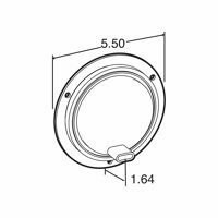 LAMP, 4" SUPER 44 LED, YELLOW ROUND, 60 DIODE, FRONT/PARK/TURN GRAY POLYCARBONATE FLANGE MOUNT