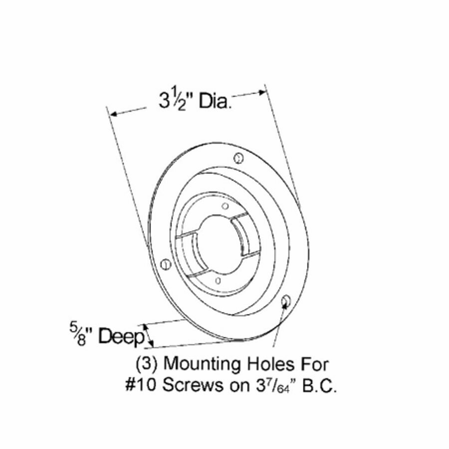 MOUNTING FLANGE 2-1/2" MODEL 10, THEFT RESIST