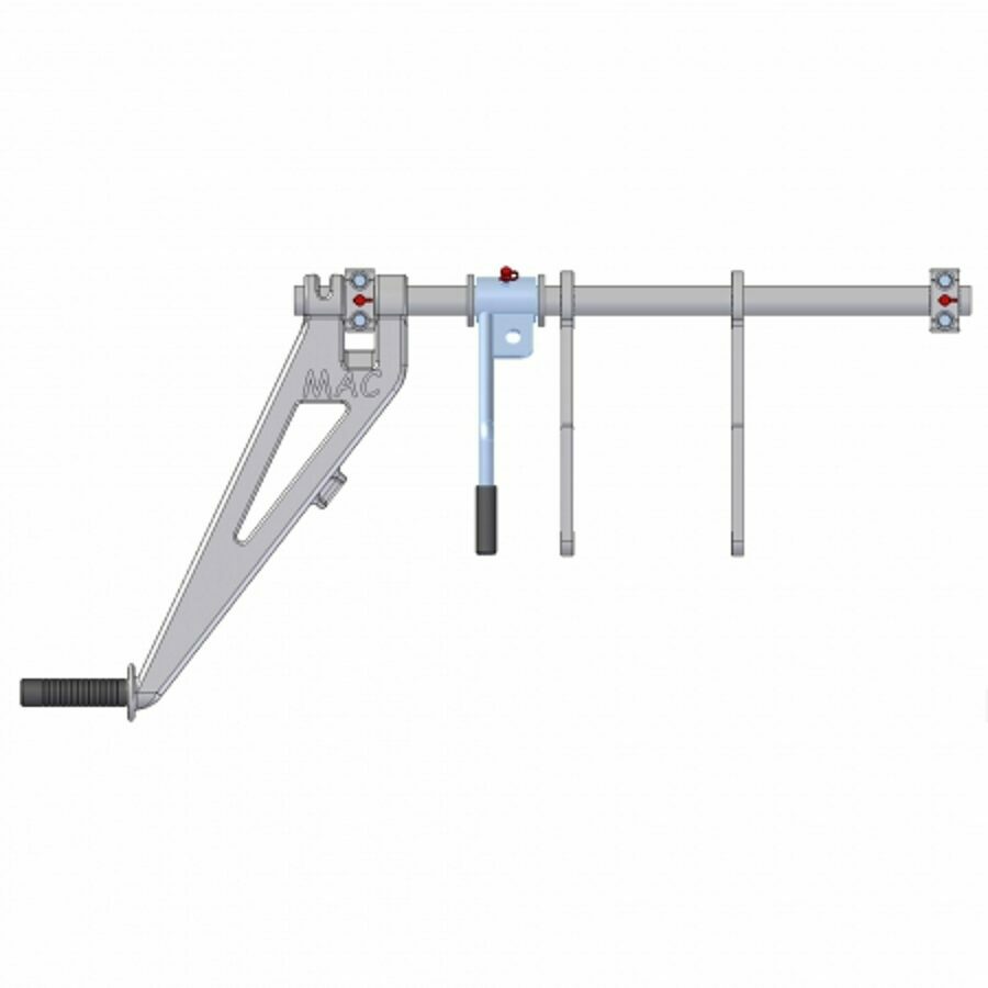 COAL DOOR HANDLE ASSEMBLY SS 24", WITH FLOW CONTROL