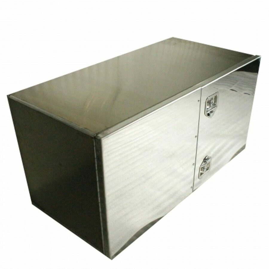 AERO TOOLBOX, 24" X 24" X 48", ALUMINUM MILL/POLISHED DOUBLE DOOR